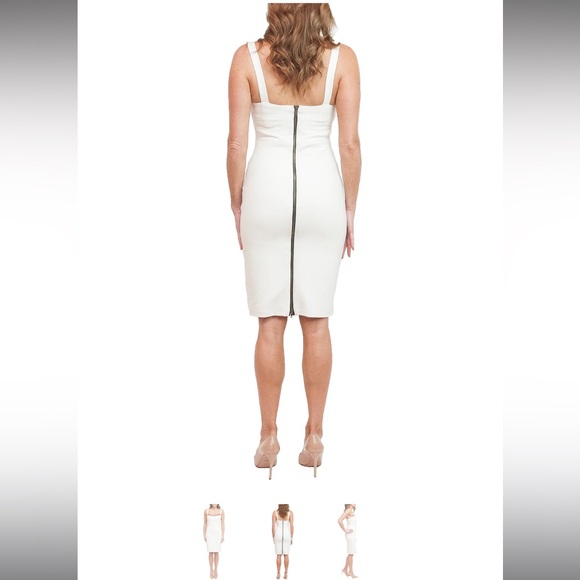 White dress with rose lace detail size xs. Loa Label Montreal - Picture 3 of 7